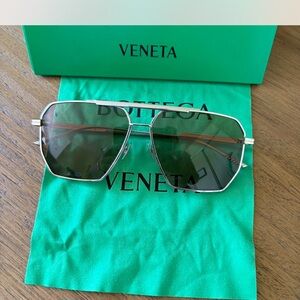 Bottega Veneta Gold and Black Sunglasses